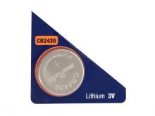Murata CR2430 280mAh 3V Lithium (LiMnO2) Coin Cell Watch Battery - 1 Piece Tear Strip, Sold Individually