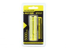 Nitecore NL2150R 21700 5000mAh 3.6V Protected Lithium Ion (Li-ion) Button Top Battery with Built-In USB-C Charging Port