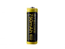 Nitecore NL1475R 14500 750mAh 3.6V Protected 2A Lithium Ion (Li-ion) Button Top Battery with Micro USB Charging Port - Retail Card