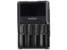 Nitecore Superb Charger SC4 4-Channel Selectable Current Smart Battery Charger for Li-ion, Ni-Cd, NiMH Batteries, and USB Devices