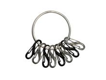 Nite Ize BigRing Steel - 2-Inch Keychain Ring with 8 x Stainless Steel #0.5 S-Biner Carabiner Clips (BRG-M1-R3)