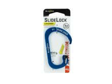 Nite Ize CSLA4 SlideLock Carabiner - Aluminum with Slide-to-Lock Design - #4 - Blue