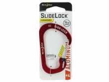 Nite Ize CSLA4 SlideLock Carabiner - Aluminum with Slide-to-Lock Design - #4 - Red