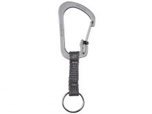 Nite Ize SlideLock Carabiner Key Ring - Stainless Steel with Sliding Lock - Includes Nylon Strap -  #3 - Stainless (CSLW3-11-R6)