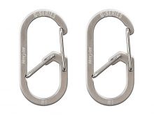 Nite Ize G-Series Dual Chamber Carabiner #1 - 2 Pack -  Stainless Steel