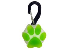 Nite Ize PetLit LED Collar Light with Carabiner Clip - White LED - Includes 1 x CR927 - Paw Green (PCL02-03-17PA)