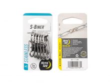 Nite Ize S-Biner Stainless Steel Dual Carabiner #1 - 6 Pack - Stainless