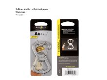 Nite Ize S-Biner Ahhh - Stainless Steel Double-Gated Carabiner Clip with 2 x Bottle Openers - Stainless (SBO-03-11)