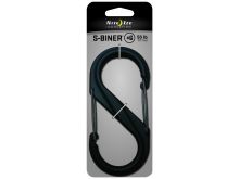 Nite Ize S-Biner - Plastic Double-Gated Carabiner Clip - #6 - Black with Black Gates (SBP6-03-01BG)