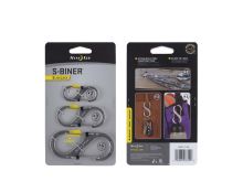 Nite Ize S-Biner SlideLock - Stainless Steel Double-Gated Carabiners with Sliding Locks - 3 Pack Assorted Sizes - Stainless (LSBC-11-R6)