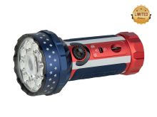 Olight Marauder Mini Rechargeable LED Flashlight - 7000 Lumens - Uses 24Wh 36250 Lithium Battery -Stars and Stripes