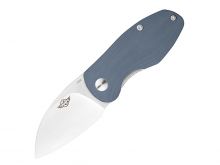 Olight Parrot Folding Knife - 2.6 Inch Blade - Straight Edge - Micarta Handle - Gray
