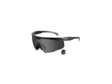 Wiley X PT-1 Changeable Sunglasses Rx Ready with High Velocity Protection - Matte Black Frame with Smoke Grey Lenses with Rx Insert (PT-1SRX)