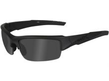 Wiley X WX Valor Changeable Sunglasses Rx Ready with High Velocity Protection - Black Ops Matte Black Frame with Smoke Grey Lenses (CHVAL01)