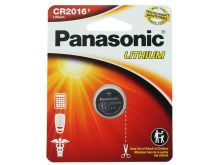 Panasonic CR2016 90mAh 3V Lithium (LiMnO2) Coin Cell Battery - 1 Piece Standard Size Carded Packaging