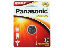 Panasonic CR2025 165mAh 3V Lithium (LiMnO2) Coin Cell Battery - 1 Piece Standard Size Carded Packaging