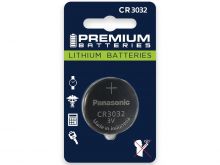 Panasonic CR3032 500mAh 3V Lithium Primary (LiMnO2) Coin Cell Watch Battery - 1 Piece Retail Card