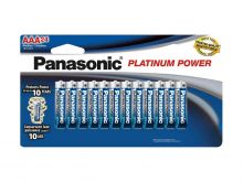 Panasonic Platinum Power LR03XE-24B AAA 1.5V Alkaline Button Top Batteries - 24-Pack Retail Card