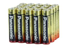 Panasonic Industrial LR03XWA-B (20 Pack) Alkaline 1.5V AAA Button Top Battery - Bulk (LR03XWA/B) - Box of 20