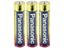 Panasonic Industrial LR03XWA AAA 1.5V Alkaline Button Top Batteries - 3 Pack Shrink Wrap (140 Shrink Packs per Case)
