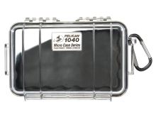 Pelican 1040 Watertight Case - Black - Clear Cover