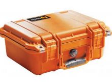 Pelican 1400 Small Watertight Case with Foam - Orange