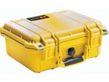 Pelican 1400 Small Watertight Case with Foam - Yellow