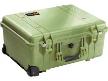 Pelican 1560 Protector Case - With Wheels - Green - With Foam