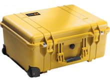 Pelican 1560 Protector Case - With Wheels - Yellow - With Foam