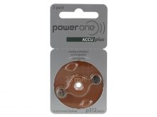 PowerOne Size 312 21mAh 1.2V NiMh Rechargeable Hearing Aid Batteries - 2 Pack Retail Card