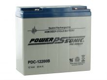 Power-Sonic AGM Deep Cycle PDC-12200 21Ah 12V Rechargeable Sealed Lead Acid (SLA) Battery - T12/B Terminal