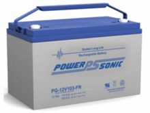 Power-Sonic PG-12V103 FR 103AH 12V Long-Life Rechargeable Sealed Lead Acid (SLA) Battery - B Terminal