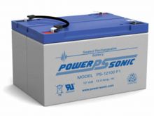 Power-Sonic PS-12100 12AH 12V Rechargeable Sealed Lead Acid (SLA) Battery - F1 Terminal