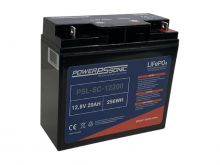 Power-Sonic PSL-SC-12200 20AH 12.8V Rechargeable Deep Cycle Lithium Iron Phosphate (LiFePO4) Battery - M6 Terminals