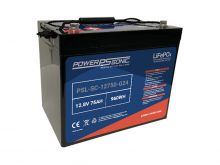 Power-Sonic PSL-SC-12750-G24 75AH 12.8V Group 24 Rechargeable Deep Cycle Lithium Iron Phosphate (LiFePO4) Battery - M8 Terminals