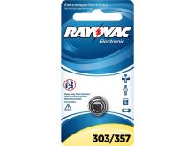 Rayovac 303/357 165mAh 1.55V Silver Oxide Coin Cell Battery (303/357-1ZMG) - Retail Card