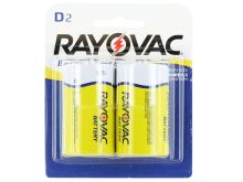 Rayovac 6D-2BF (2PK) D 6880mAh 1.5V Zinc Chloride (ZnCL) Button Top Battery - 2 Pack Retail Card