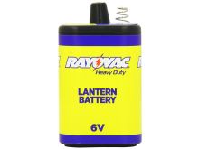 Rayovac 944C 5660mAh 6V Zinc Chloride (ZnCl) Heavy-Duty Lantern Battery with Spring Terminals - Shrink Pack