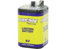 Rayovac 945R4C 9700mAh 6V Zinc Chloride (ZnCl) Heavy-Duty Lantern Battery with Screw Terminals - Shrink Pack