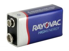 Rayovac High Energy A1604 9V Alkaline Battery with Snap Connectors - Bulk (A1604 BK210J)