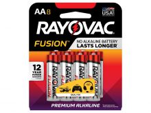 Rayovac Fusion 815-8CT AA 1.5V Alkaline Button Top Batteries - 8 Piece Retail Card