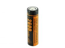 Fitorch RC260 18650 2600mAh 3.7V Unprotected Lithium Ion (Li-ion) Flat Top Battery