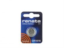 Renata CR1616-CU 50mAh 3V Lithium Primary (LiMNO2) Coin Cell Battery - 1 Piece Small Retail Card