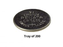 Renata CR1616 3V Coin Cell Batteries Lithium (Li-MnO2) - Tray of 200