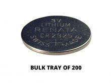 Renata CR2325 Bare Coin Cell Battery Lithium Li-MnO2 3V - Tray of 200