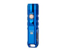 RovyVon Aurora A2 USB-C Rechargeable LED Keychain Flashlight - 450 Lumens - Nichia 219C - 3rd Gen - Uses Built-in 300mAh Li-Poly Battery Pack - PVD Blue