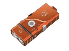 RovyVon E3 USB-C Rechargeable LED Flashlight - Luminus SST-20 - 700 Lumens - 2 x Cool White LED - Uses Built-in Li-Poly Battery Pack or 1 x AAA - Orange