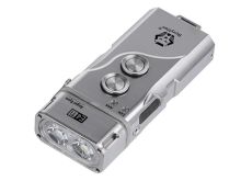RovyVon Angel Eyes E4 Hybrid Keychain USB-C Rechargeable LED Flashlight - Titanium - Cool  or Warm White LED