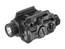 RovyVon GL4 3 in 1 Rail Mounted LED Flashlight - 400 Lumens - Green Laser - IR Laser - Uses 1 x CR123A
