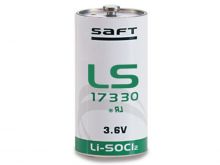 Saft LS-17330 2/3 A 2000mAh 3.6V Lithium Thionyl Chloride (LiSOCI2) Button Top Primary Battery - Bulk